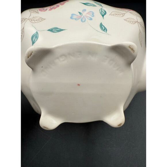 Vintage Johnson Brothers Pink Floral Covered Teapot, Sugar&Creamer Set - Picture 9 of 10